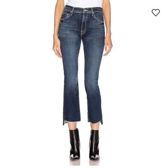 MOTHER INSIDER CROP STEP FRAY IN LOVE ON THE EDGE Hi Rise Raw Hem distressed dnm - Picture 3 of 14